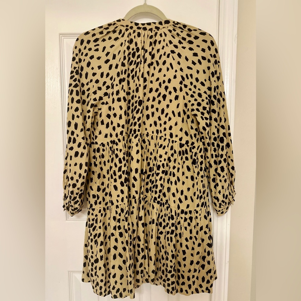 NWT Vineyard Vines Tan and Black Leopard Print Dress - Picture 5 of 8